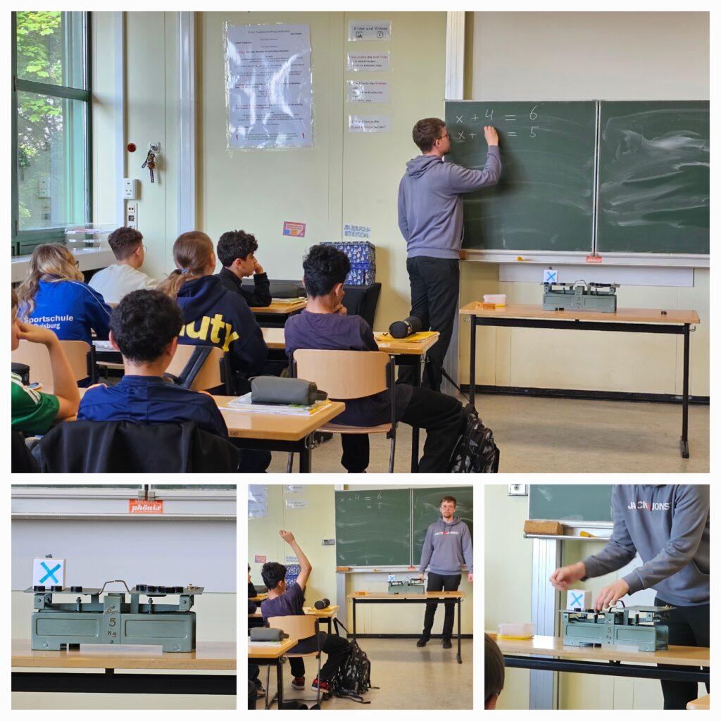 Alternativer Mathematikunterricht im Klassenraum der 7f.