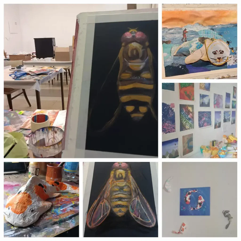 Verschiedene Werke aus dem Atelier "Natur und Technik"